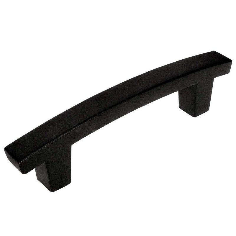Cosmas 10 Pack 5236FB Flat Black Contemporary Cabinet Hardware Handle Pull - 3-1/2" Inch (89mm) Hole Centers